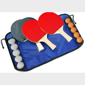 MegaLeg  Family Bordtennis St med 4 bat og 10 bolde