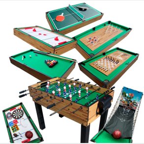 MegaLeg Multibord 15-i-1 (Fodbold / Basket / Pool / Hockey / Tennis m.v.)