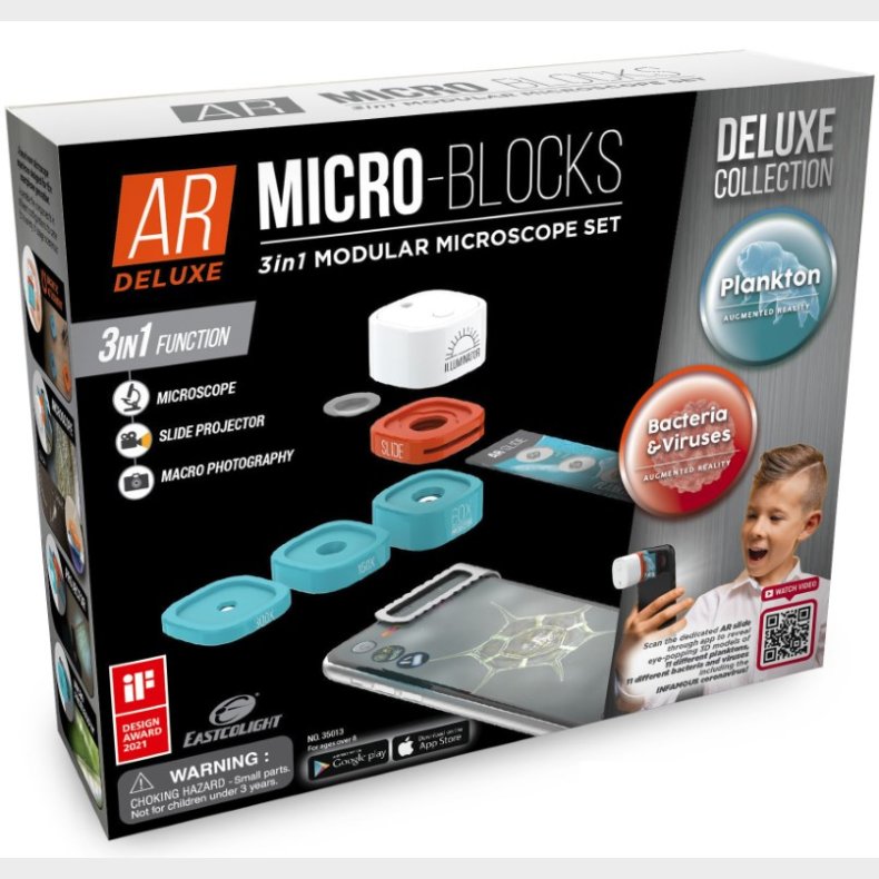 AR Micro-Blocks 3i1 modulrt mikroskop st til mobilen - Deluxe