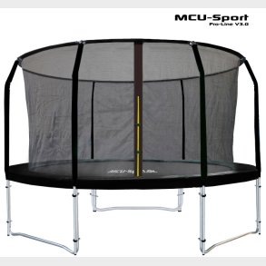 MCU-Sport Pro-line 3,05m Sort Trampolin V3.0 + Pro sikkerhedsnet