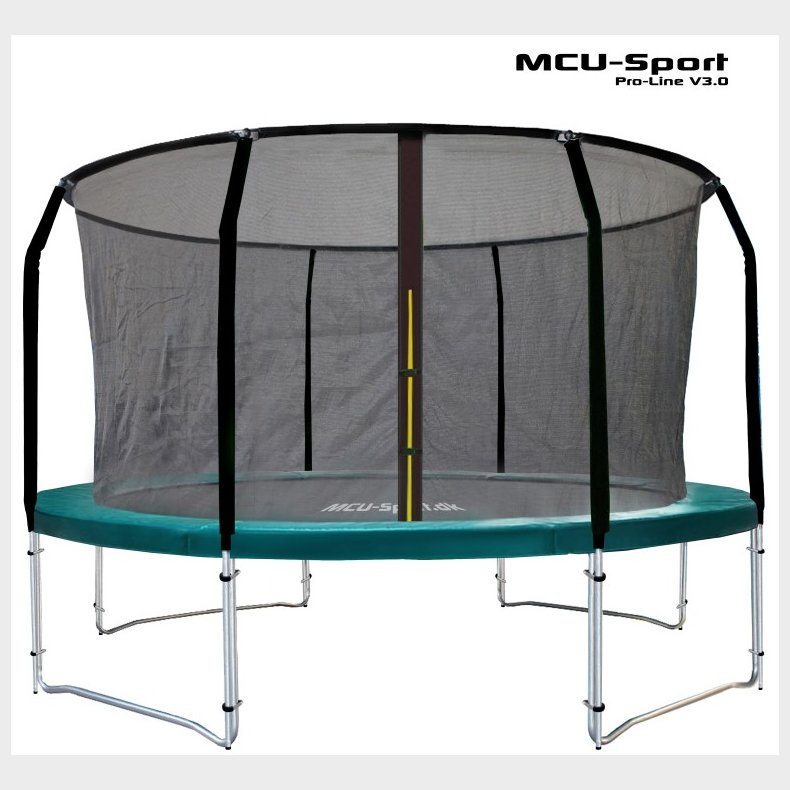 MCU-Sport Pro-line 4,3m Grn Trampolin V3.0 + Pro sikkerhedsnet