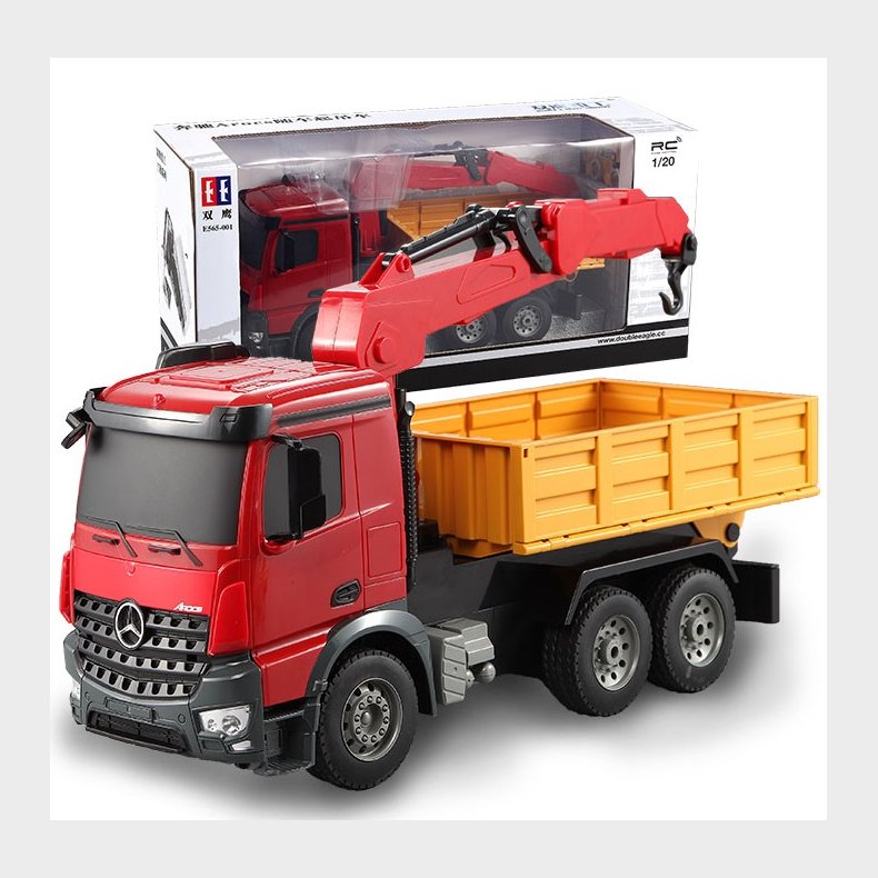 Mercedes Benz Arocs Fjernstyret Lastbil med kran 1:20 2.4G 8CH