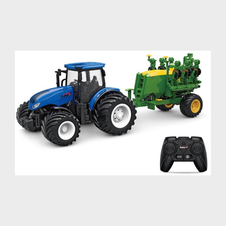 Fjernstyret Traktor m/Svogn 1:24 Alloy 2.4G