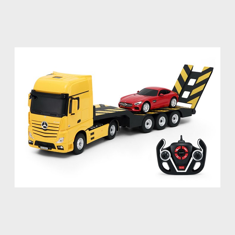 Mercedes-Benz Actros Fjernstyret Lastbil + Mercedes AMG GT Bil 2.4G