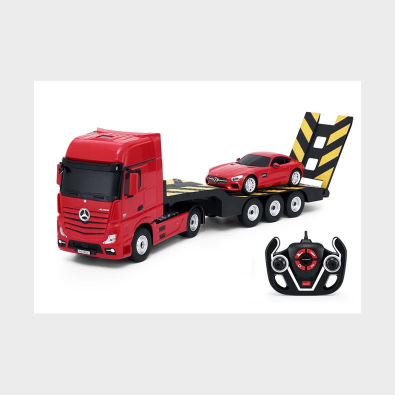 Mercedes-Benz Actros Fjernstyret Lastbil + Mercedes AMG GT Bil 2.4G Rd