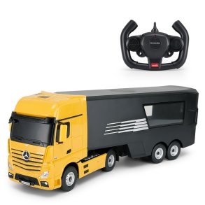 Mercedes-Benz Actros Fjernstyret Lastbil med container 2.4G Gul