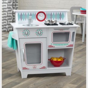 KidKraft Klassisk Mini Tr Legekkken Hvid