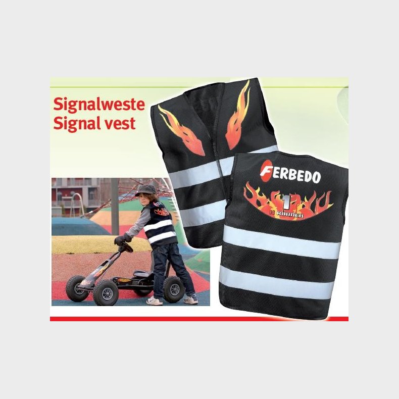 Refleksvest Sort til Brn, Ferbedo