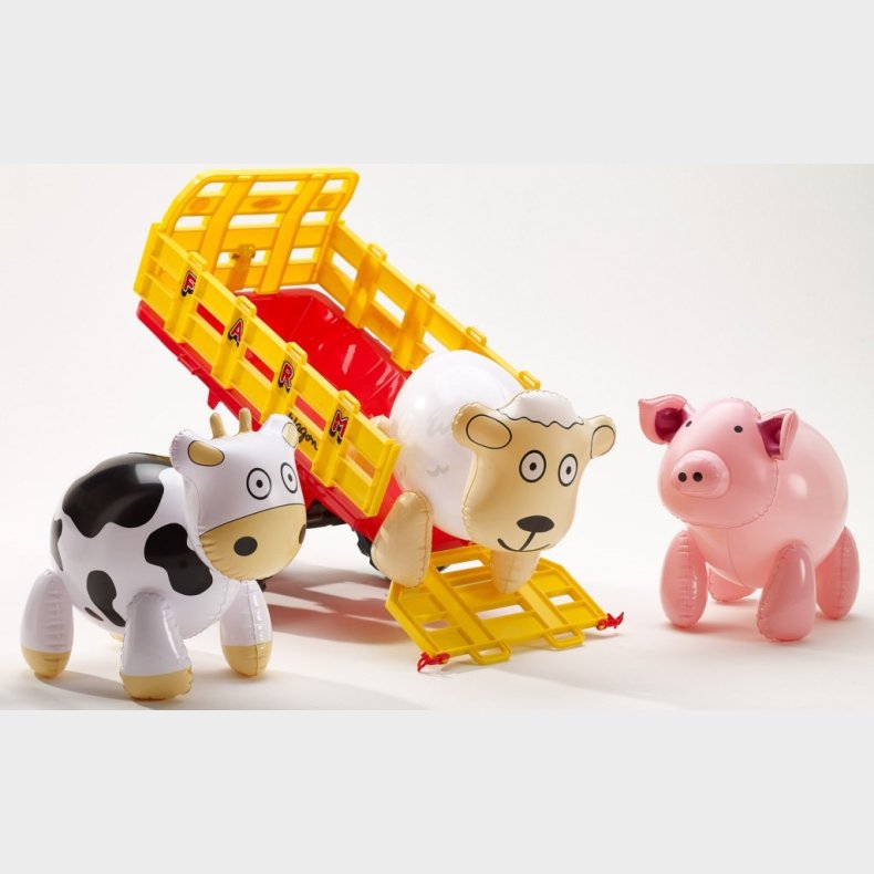 Falk Toys Trailer med 3 dyr