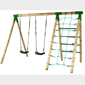 H&ouml;rby Bruk Tr� Active  Gyngestativ med klatrenet