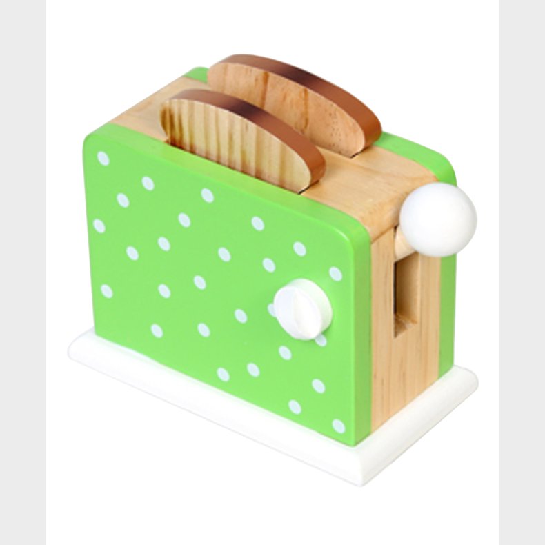 Toaster grn m. prikker til brn