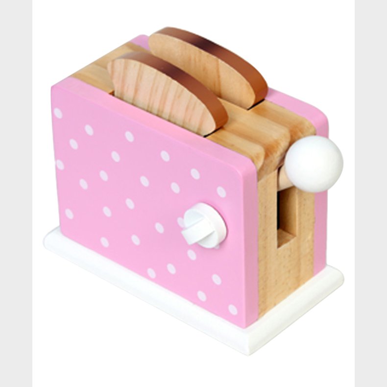 Toaster pink m. prikker til brn
