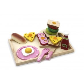 Morgenmadsbakke i tr med tilbehr