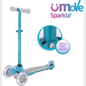 uMoVe Sparkle Mini Flex LED Lbehjul, Teal