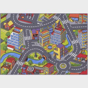 Bil Legetppe SMART CITY  95 x 133 cm
