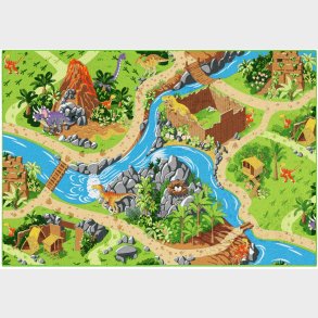 Bil Legetppe ''Dino World''  95 x 133 cm