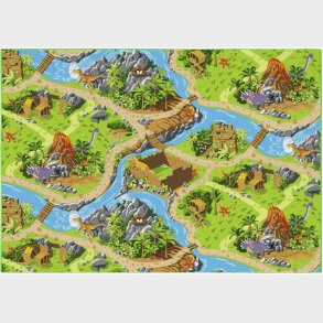 Bil Legetppe ''Dino World'' 140 x 200 cm