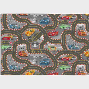 Bil Legetppe ''Racers'' 140 x 200 cm, Antracit