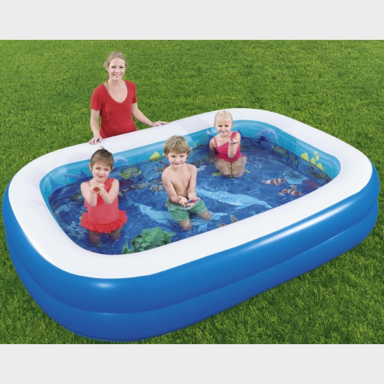 Badebassin 3D Undersisk eventyr Pool 262x175x51 cm