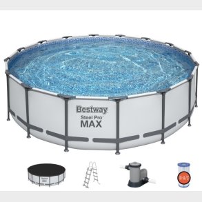 Bestway Steel Pro MAX Frame Pool 488 x 122 cm m/pumpe, stige m.v.