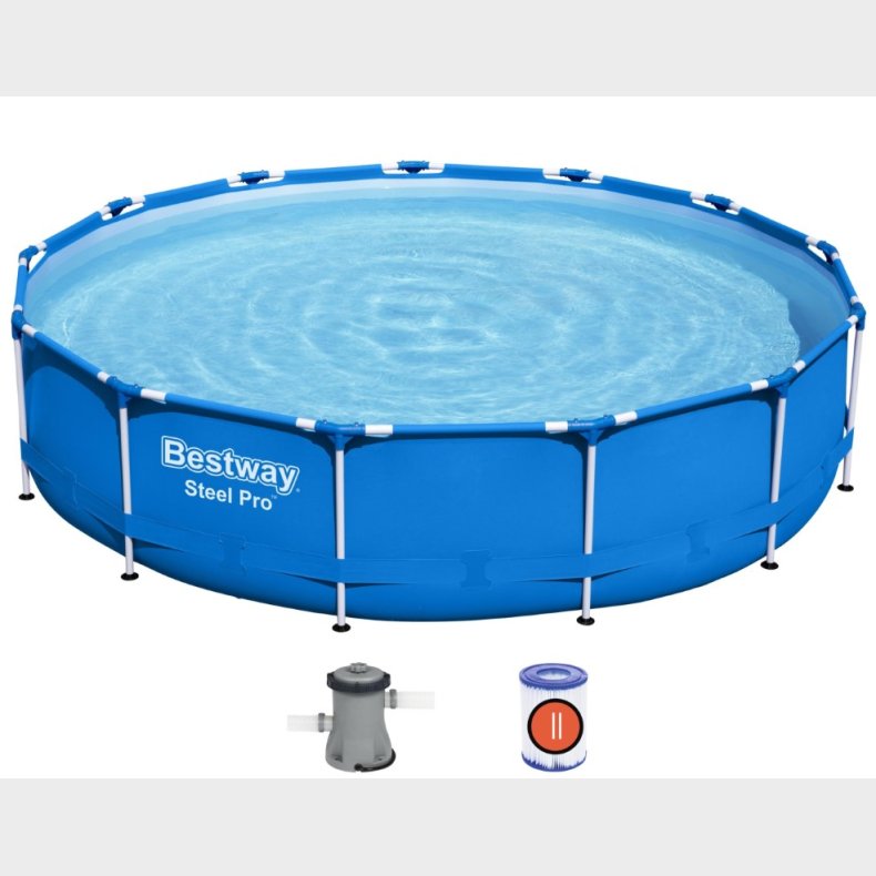 Bestway Steel Pro Frame Pool 396 x 84 cm m/filter pumpe