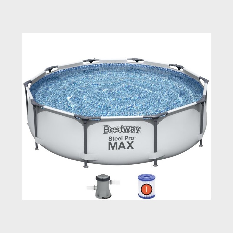 Bestway Steel Pro MAX Frame Pool 305 x 76cm m/filter pumpe