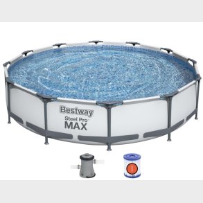 Bestway Steel Pro MAX Frame Pool 366 x  76cm m/filter pumpe