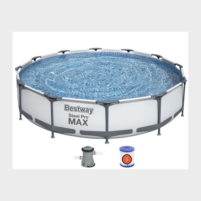 Bestway Steel Pro MAX Frame Pool 366 x  76cm m/filter pumpe