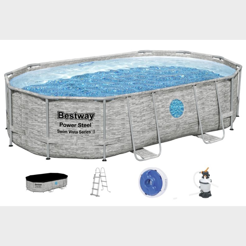 Bestway  Power Steel  Swim Vista II 488 x 305 x 107 cm pool m/sandfilter