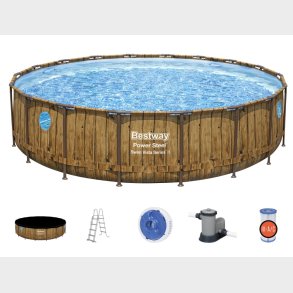 Bestway  Power Steel  Swim Vista II 549 x 122 cm m/pumpe, stige - Ny Model