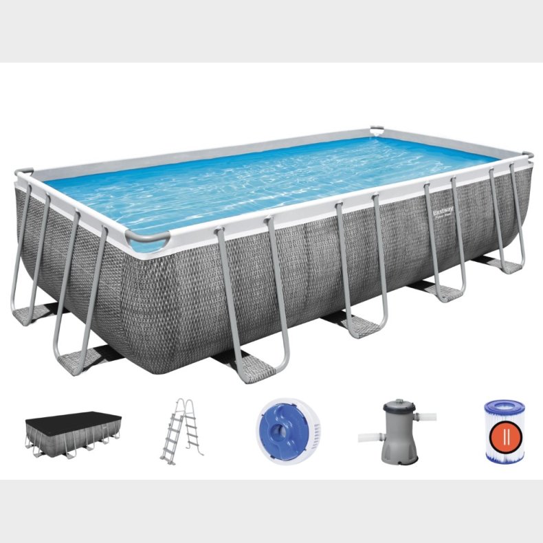 Bestway  Power Steel Rektangulr Pool 488 x 244 x 122 cm Special Edition