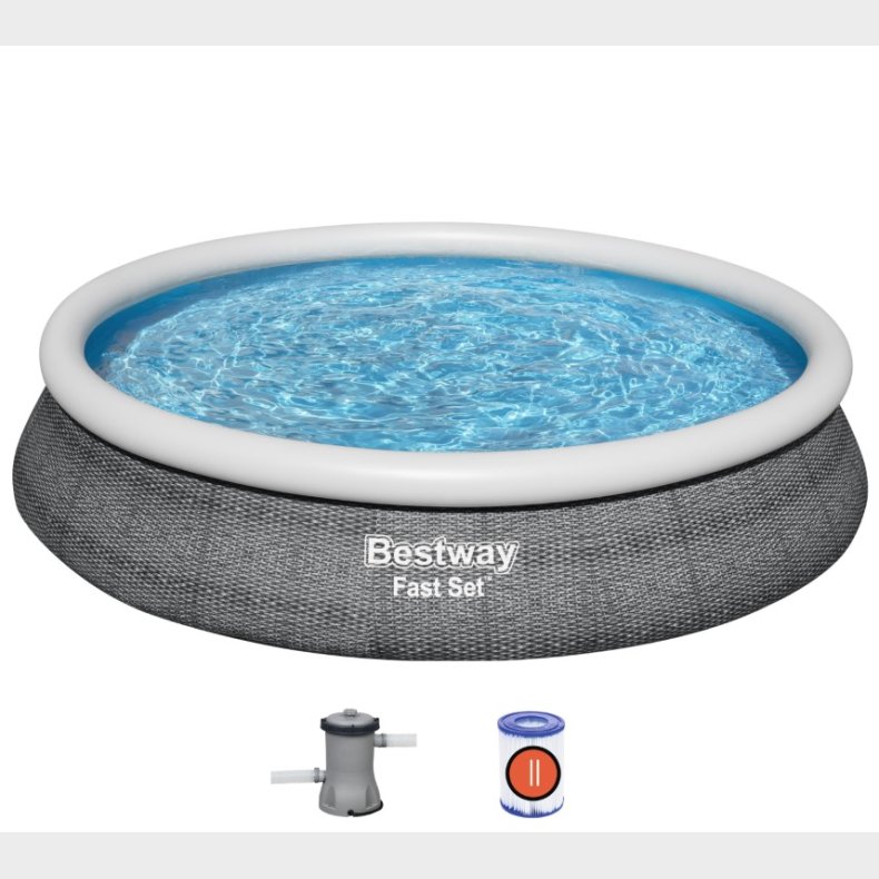 Bestway Fast Set Pool St 457 x  84cm m/filter Pumpe