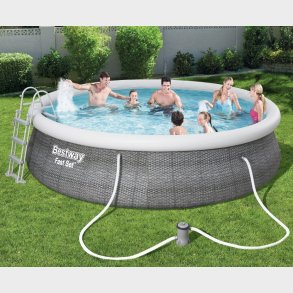 Bestway Fast Set Pool St 457 x 107 cm m/pumpe og stige