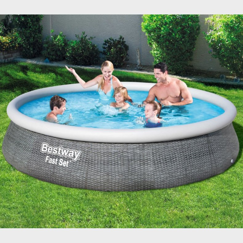 Bestway Fast Set Pool St 396 x 84 cm m/pumpe