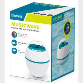 MusicWave Flydende LED Bluetooth-Hjtaler til Pool