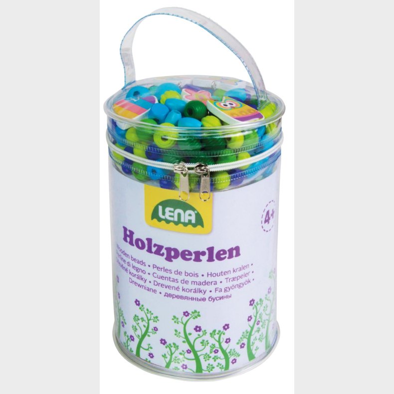 Tr�perler Stor pakke Bl� - Lav-det-selv Halsk�de