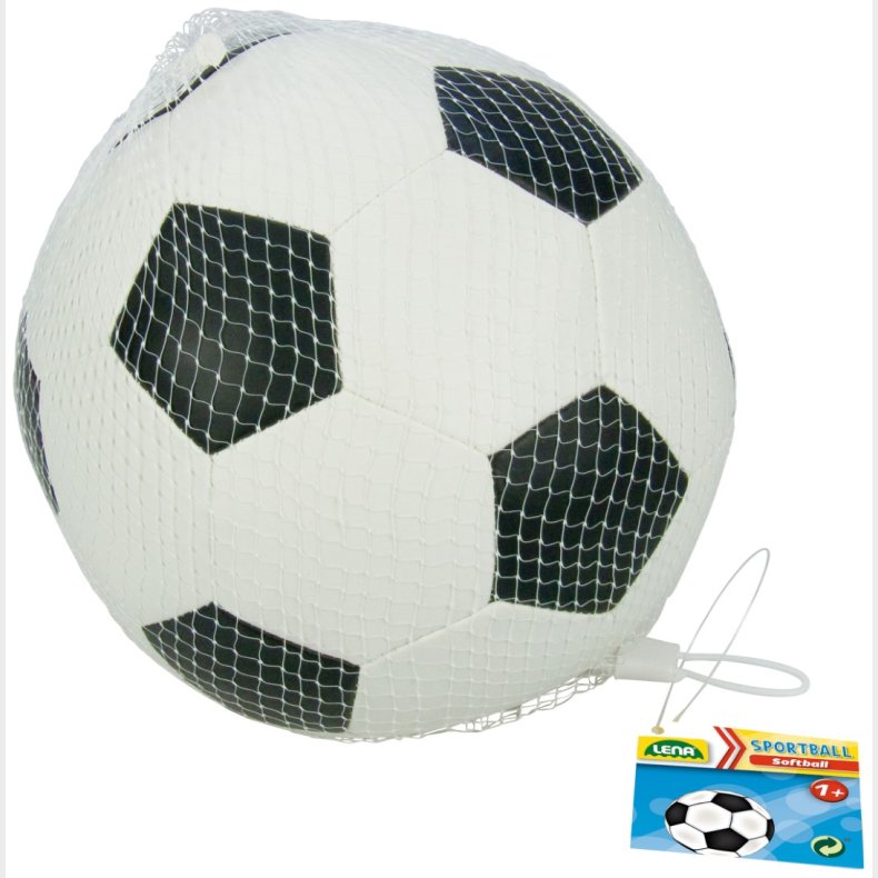 Lena bld fodbold sort/hvid, 18 cm