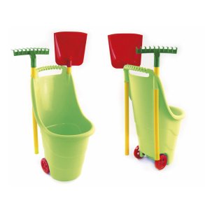 Havevogn med skovl og rive til brn