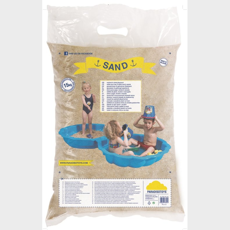Sand til sandkassen 15kg (sterilt)