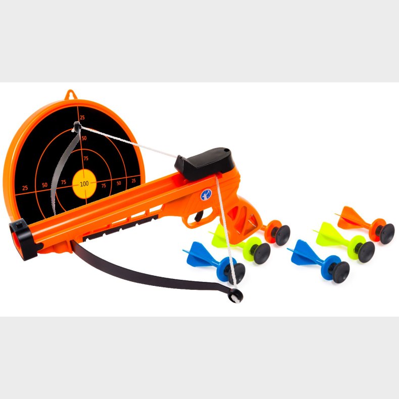Sureshot Hndbue + Skydeskive til brn m/6 dartpile