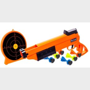 Sureshot Pistol + skydeskive til brn m/6 dartpile