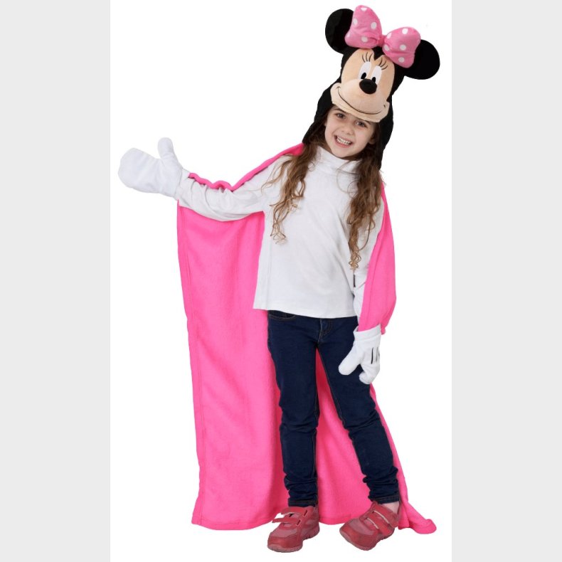 Minnie Mouse Luksus Poncho med htte