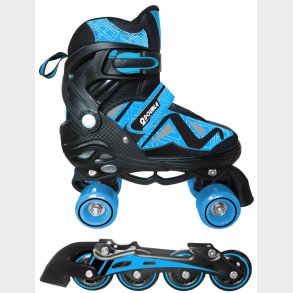 Double 2-i-1 inliners / Side By Side Rulleskjter, Bl