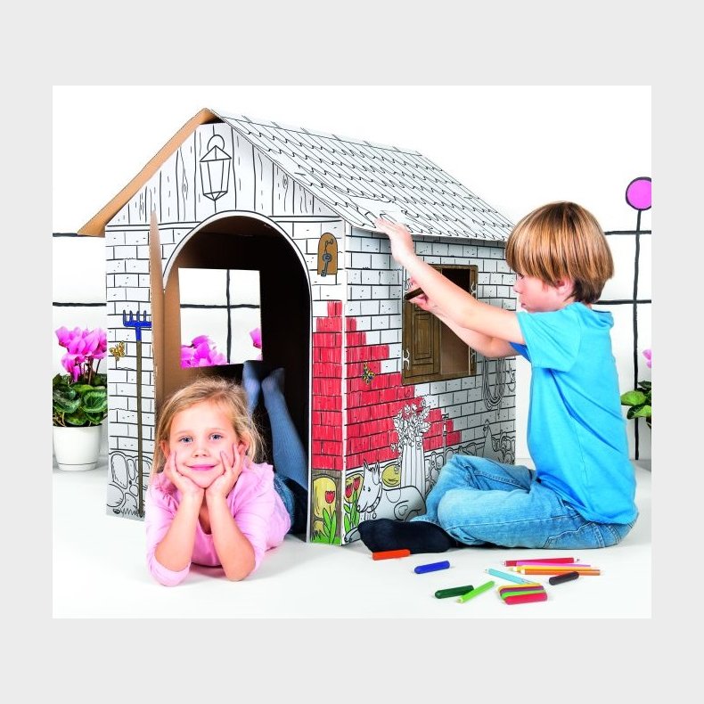 Malerisk Bondegrd i pap (Mal selv)