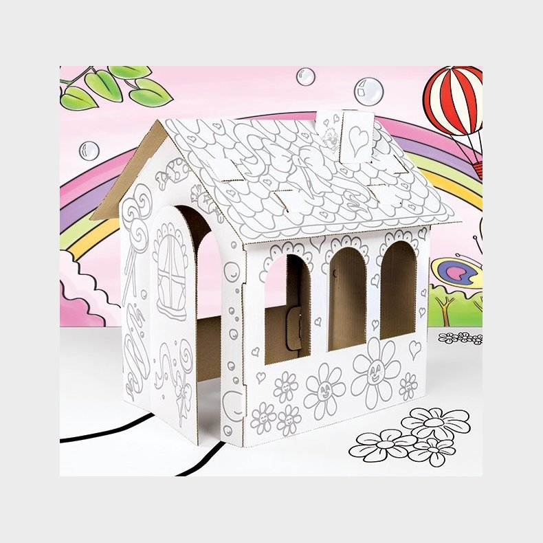 Dukkehus i pap (Mal selv)