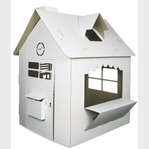 Blomstrende hus i pap (Mal selv)