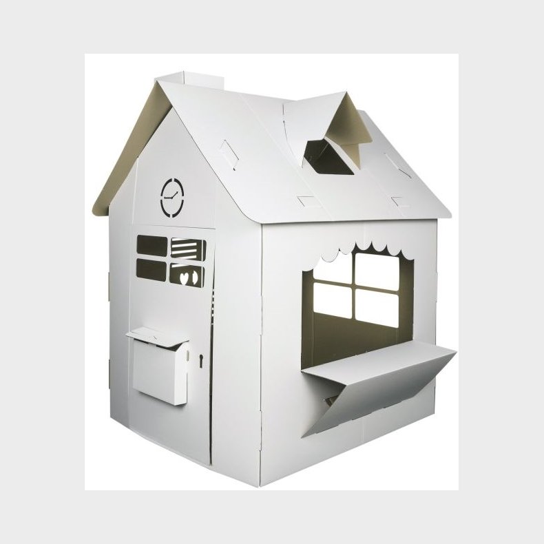 Blomstrende hus i pap (Mal selv)