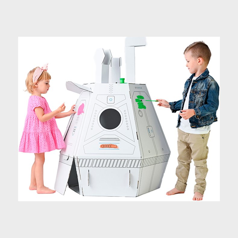 Redningskapsel i pap til farvelgning