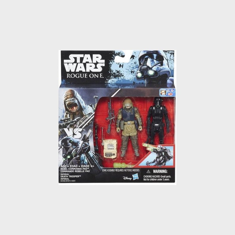 Star Wars R1 Twin Rebel Commando Pao &amp; Death Trooper figurer 9,5cm