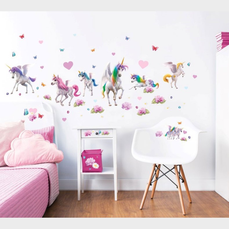 Magiske Enhjrninger / Magical Unicorn Wallstickers